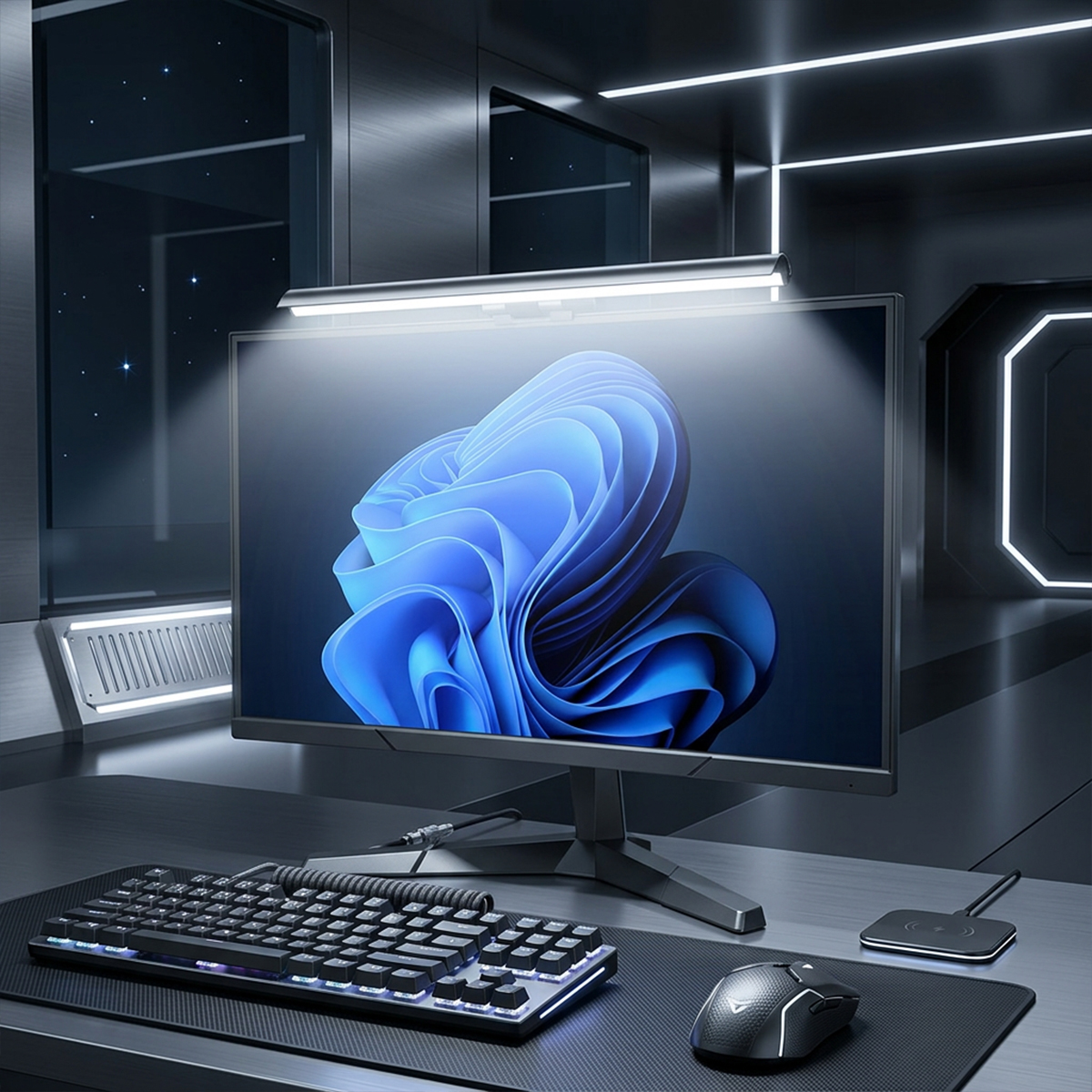 Desk Setup Lamp - USB Powered LED Computer Screen Hanging