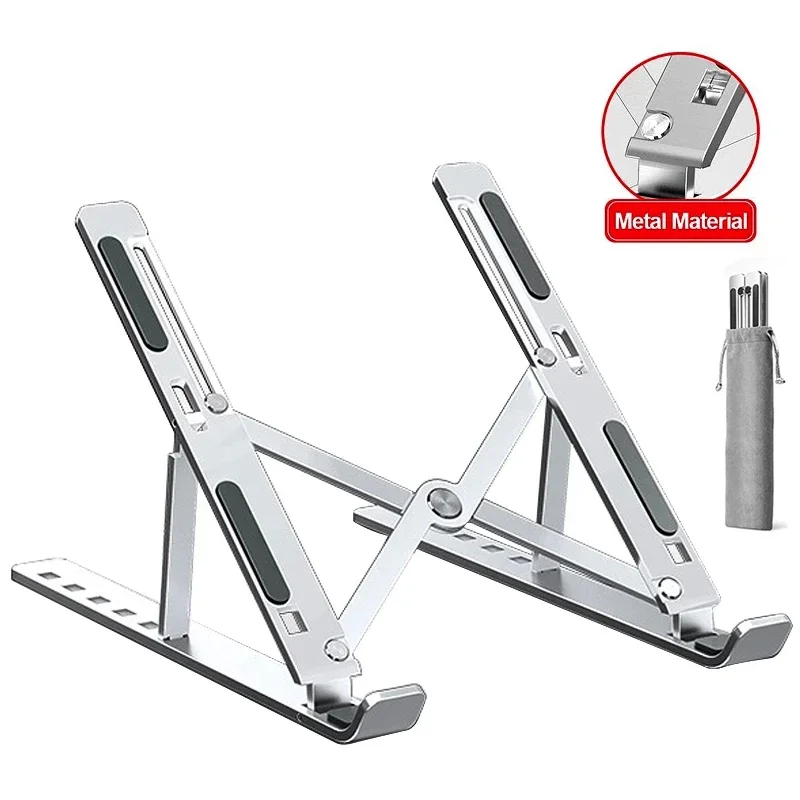 Desk Setup Notebook - Aluminum Alloy Laptop Holder Non-slip Holder
