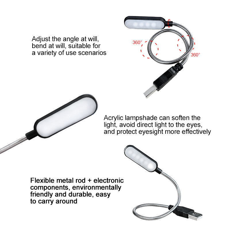 Mini 4 LED Book Lamp Portable  - Desk Setup Notebook avis et prix