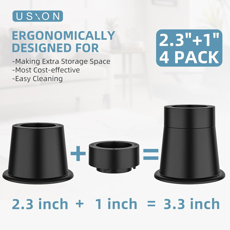 4Pcs Heavy Duty Furniture Rise - Desk Setup Riser avis et prix