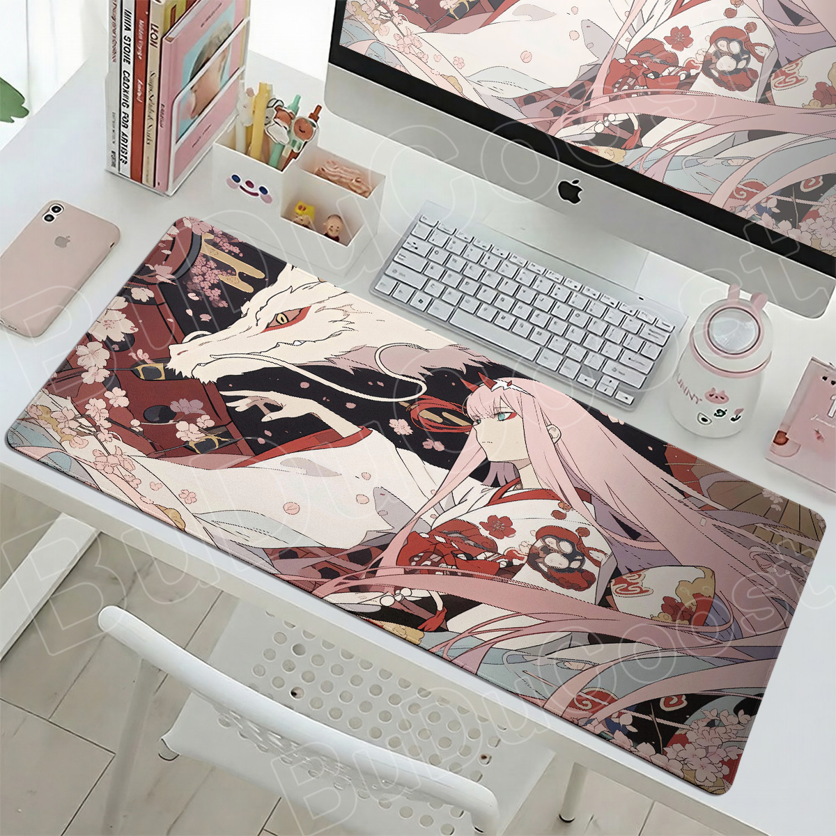Kawaii Zero Two Pc Gamer Mouse - Desk Setup Two Laptops avis et prix