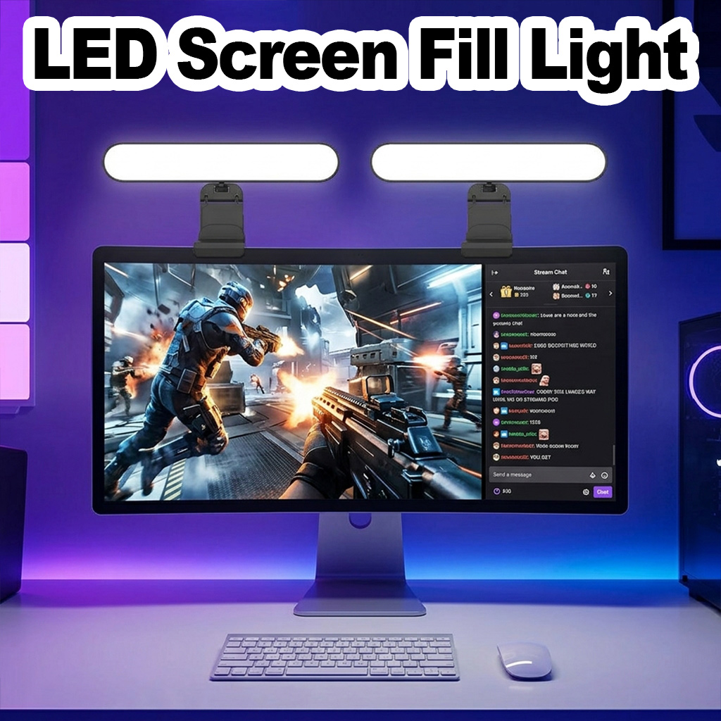 Touch Dimmable LED Screen Lamp - Desk Setup For 2 Laptops avis et prix