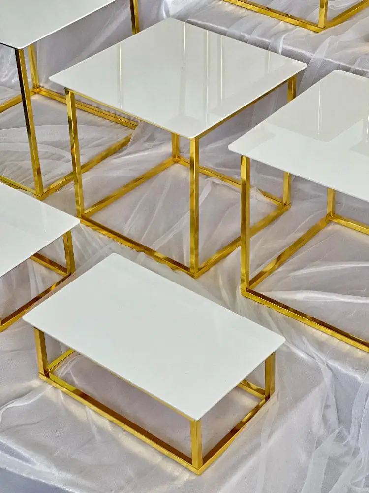 12-20 PCS Luxury Gold Frame Wh - Desk Setup Riser avis et prix