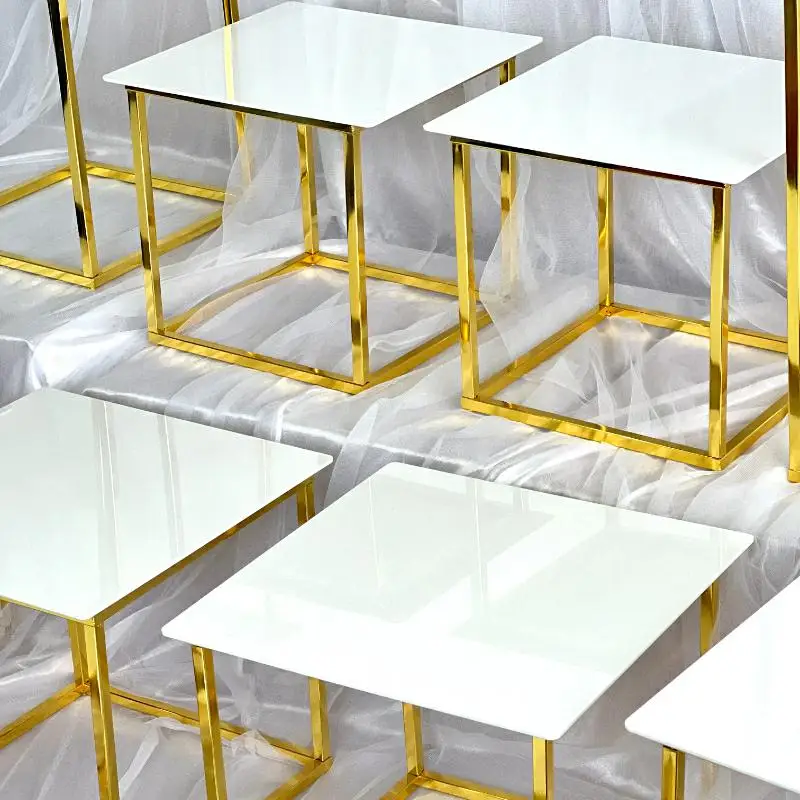 12-20 PCS Luxury Gold Frame Wh - Desk Setup Riser avis et prix