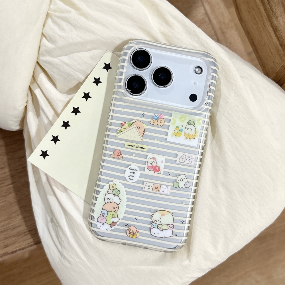New Cute Cartoon Sticker Print - Dual Phone Holder avis et prix
