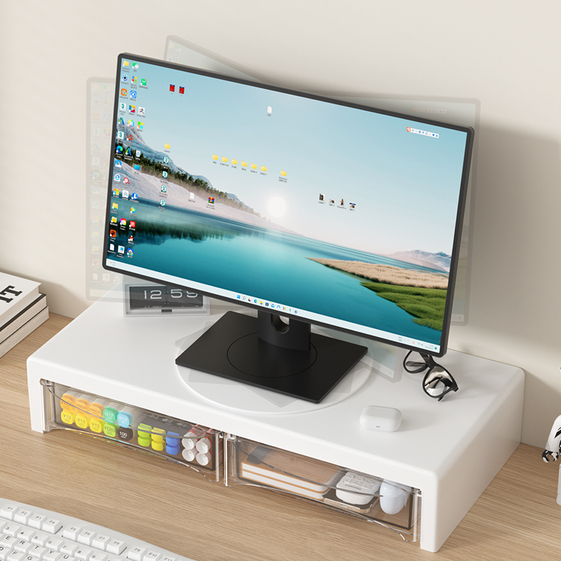 2-Tier Monitor Stand, Plastic  - Desk Setup Riser avis et prix