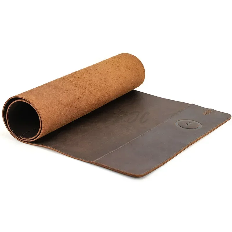 Vintage Cowhide Mouse Pad with - Desk Pad Leather Large avis et prix