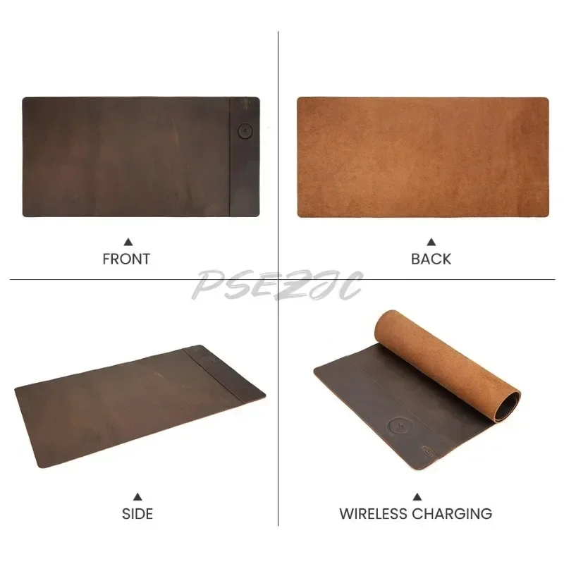 Vintage Cowhide Mouse Pad with - Desk Pad Leather Large avis et prix