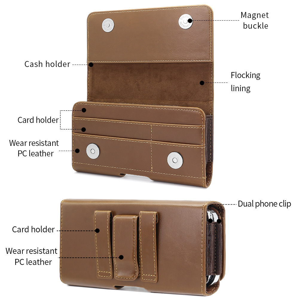 Universal Horizontal PU Leathe - Dual Phone Holder avis et prix
