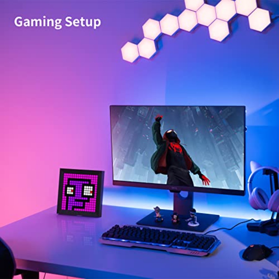 LED Light Pixel Display Panel  - Desk Setup With Tv avis et prix