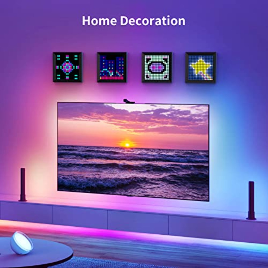 LED Light Pixel Display Panel  - Desk Setup With Tv avis et prix