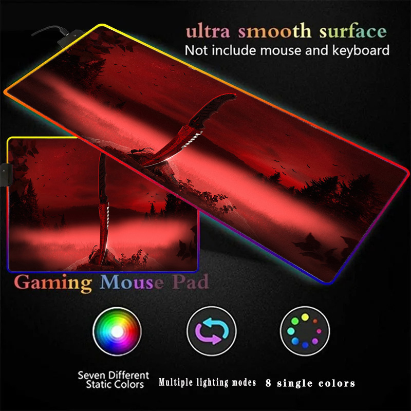 Mousemat Xxl Rubber Mat Knife  - Desk Setup Gaming And Work avis et prix