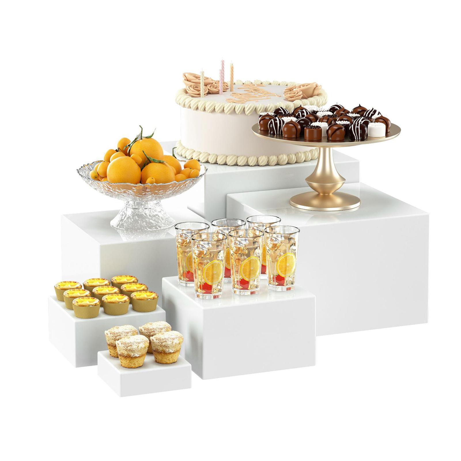 6x Acrylic Buffet Riser Desser - Desk Setup Riser avis et prix