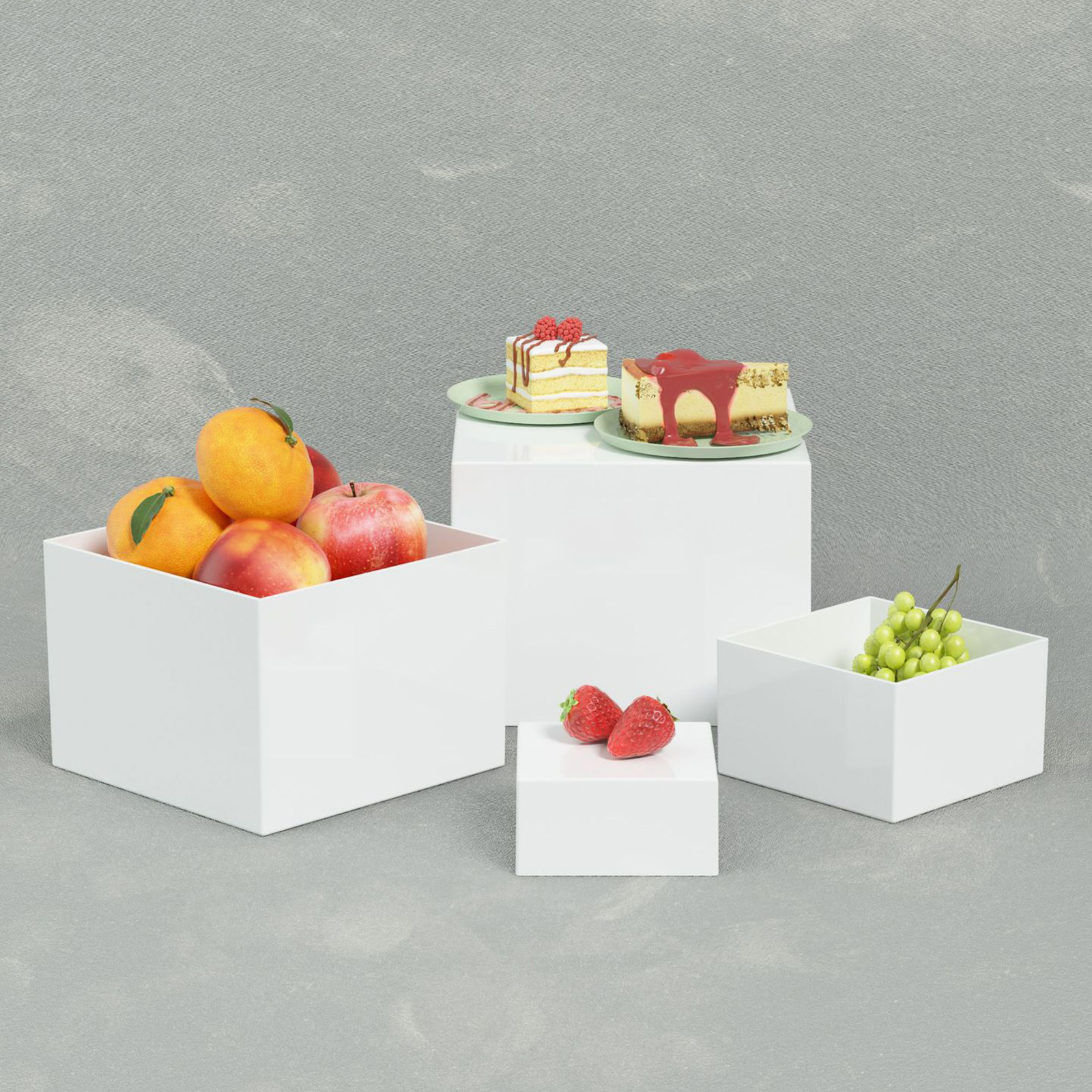 6x Acrylic Buffet Riser Desser - Desk Setup Riser avis et prix
