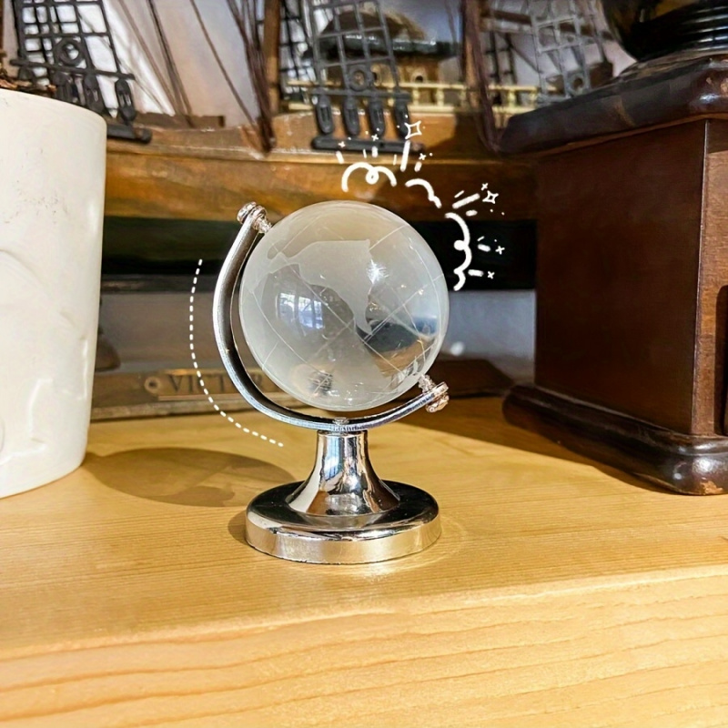 1pc Mini Crystal Globe Decor C - Desk Setup Home Office avis et prix