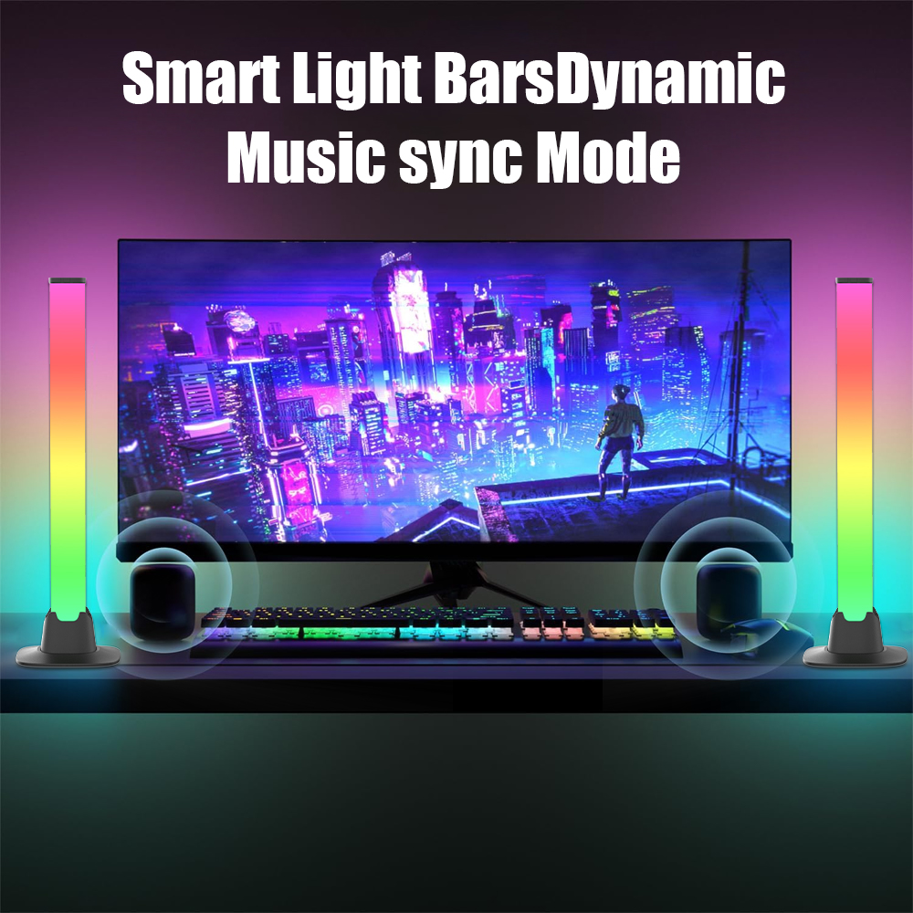 RGB LED Lights Bar Bluetooth S - Desk Setup With Tv avis et prix