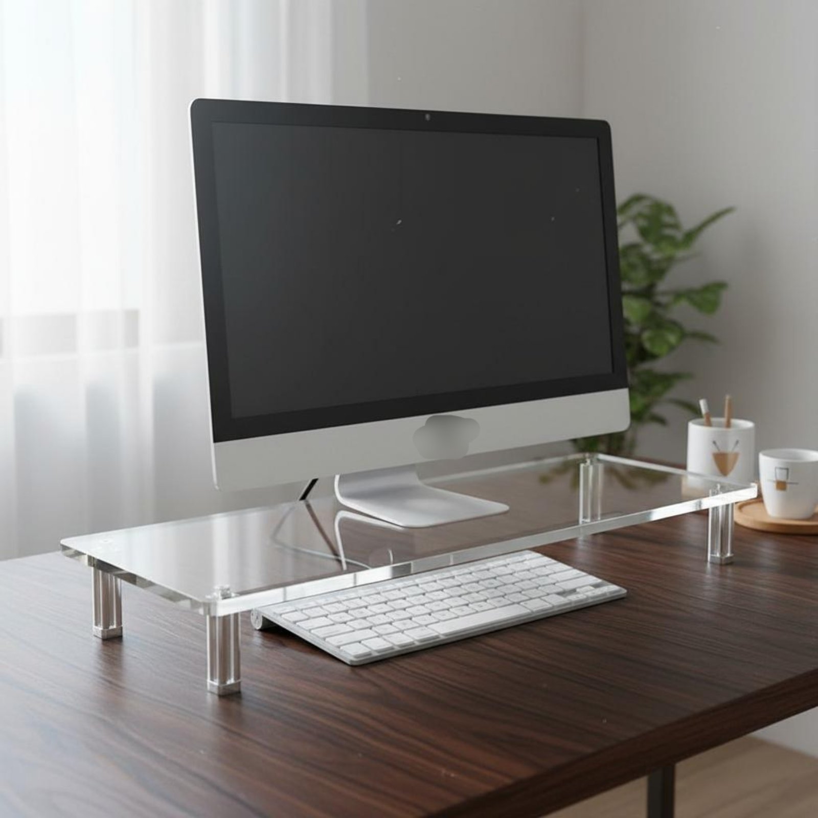 Acrylic Monitor Stand Easy to  - Desk Setup Riser avis et prix