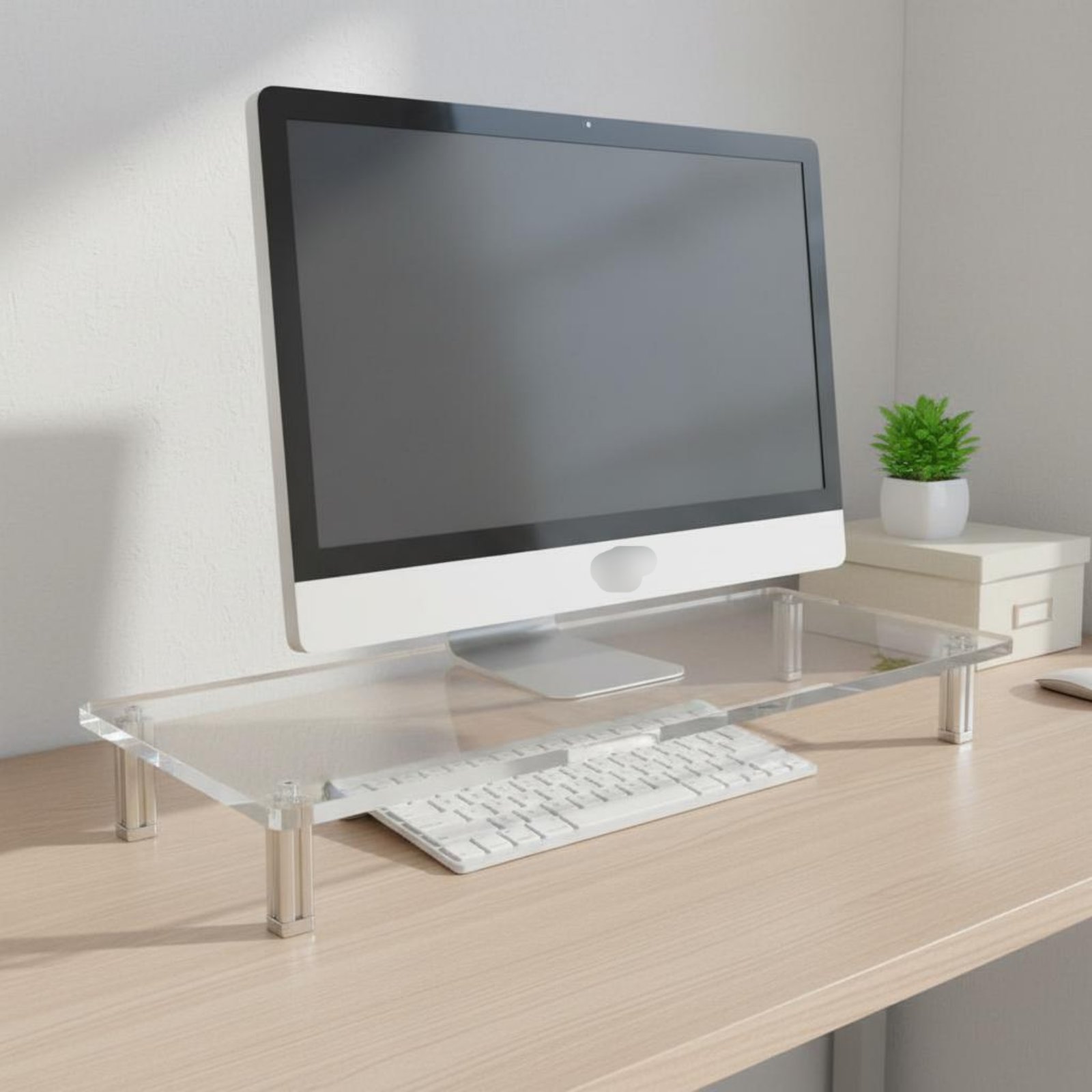 Acrylic Monitor Stand Easy to  - Desk Setup Riser avis et prix