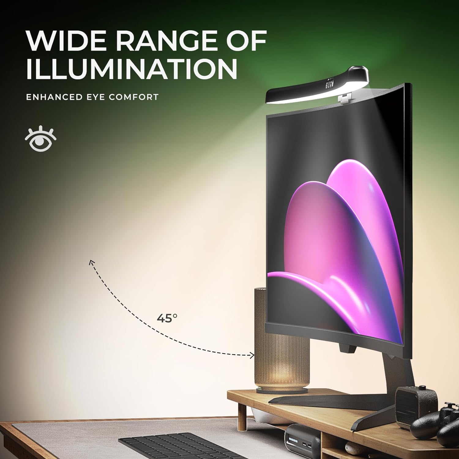 Curved Monitor Light Bar 3 Col - Desk Setup Lamp avis et prix
