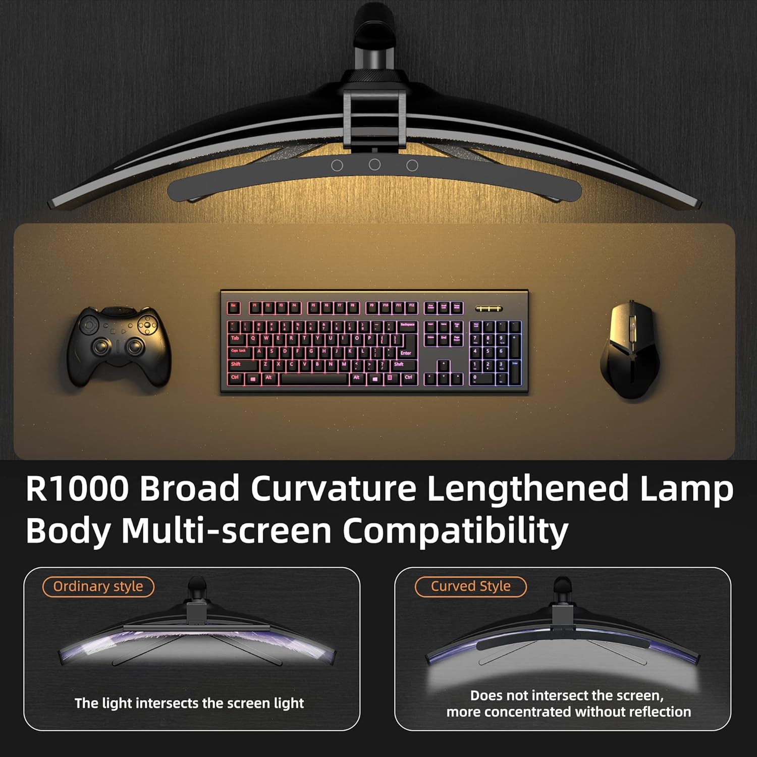 Curved Monitor Light Bar 3 Col - Desk Setup Lamp avis et prix