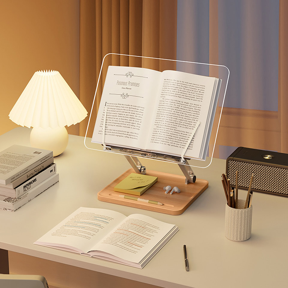 Wooden Reading Stand with ligh - Desk Setup Lamp avis et prix