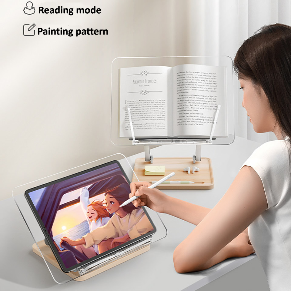 Wooden Reading Stand with ligh - Desk Setup Lamp avis et prix