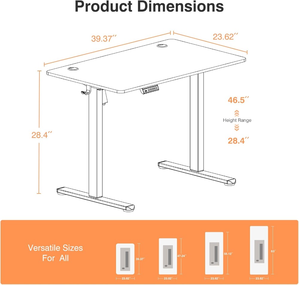 Electric Standing Desk Adjusta - Desk Setup Home Office avis et prix