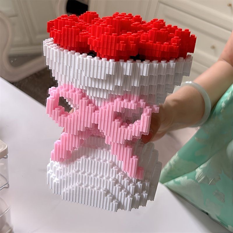 Red Rose Bundle Building Block - Desk Setup Gear avis et prix