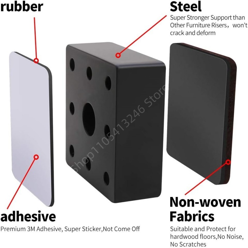 4Pcs Heavy Metal Furniture Fee - Desk Setup Riser avis et prix