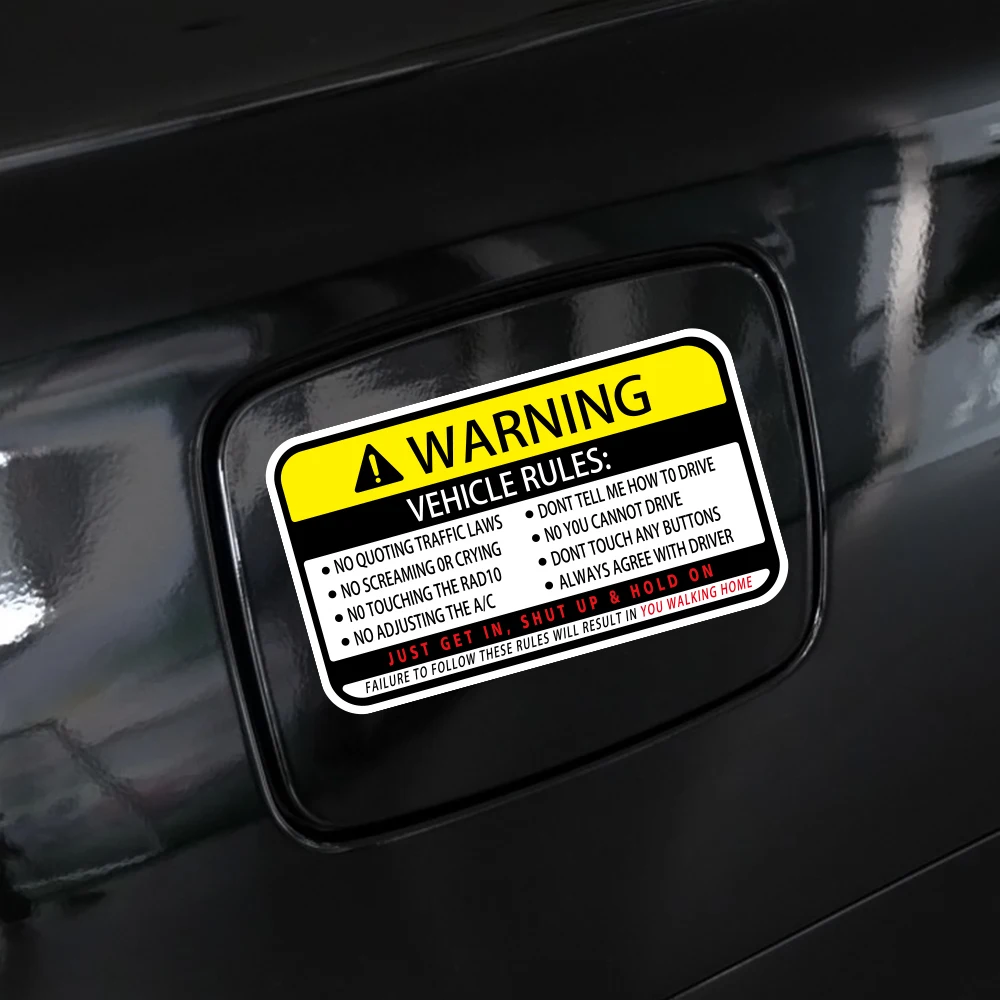 13x7.7cm Warning Words Car Sti - Desk Setup Notebook avis et prix