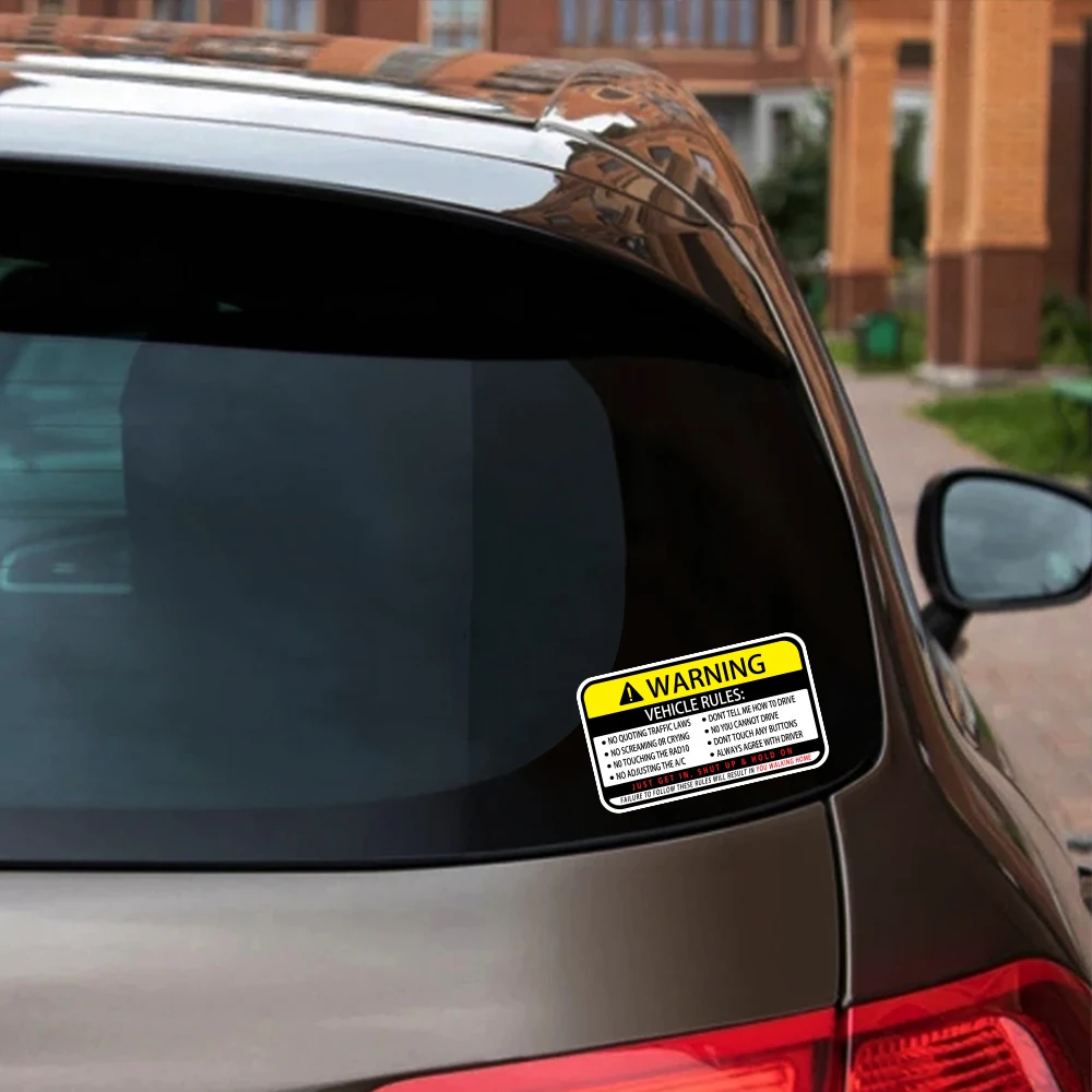 13x7.7cm Warning Words Car Sti - Desk Setup Notebook avis et prix