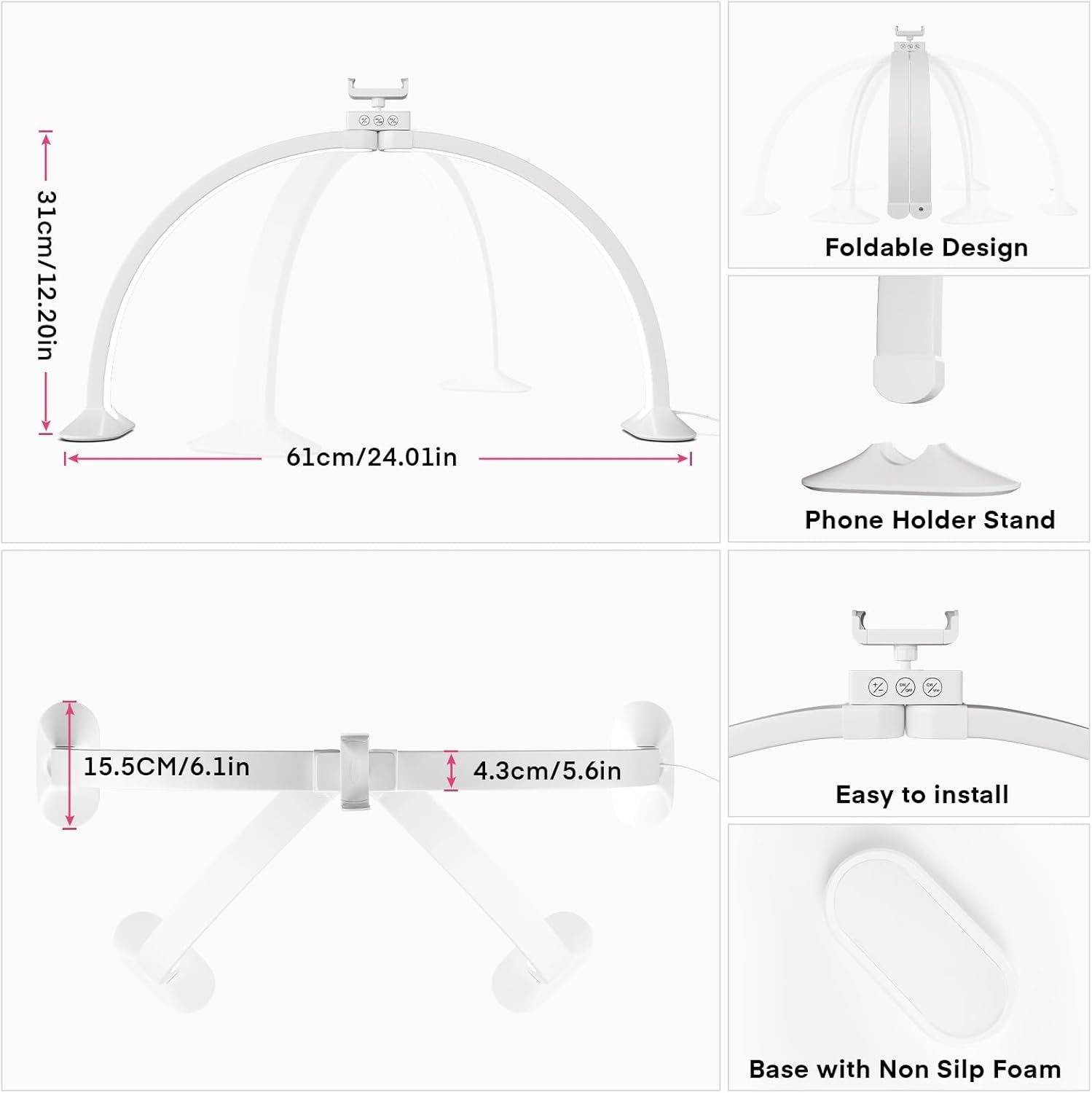 Half Moon Light U-Shaped Nail  - Desk Setup Lamp avis et prix
