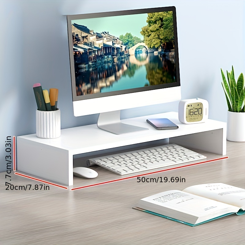 Spacious Wooden Monitor Stand  - Desk Setup Riser avis et prix