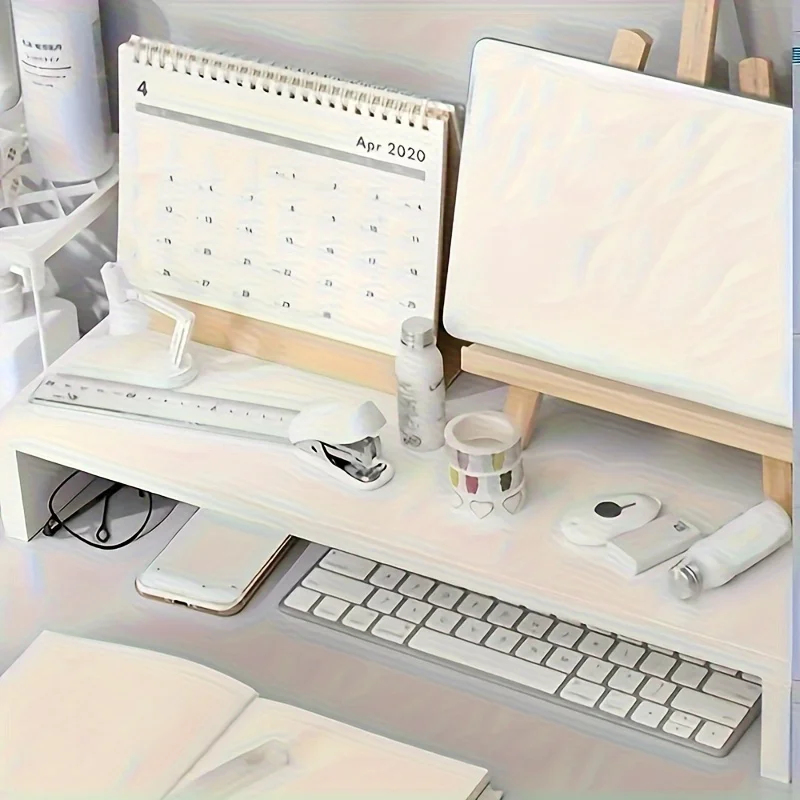 Stable Base Wood Desktop Compu - Desk Setup Riser avis et prix